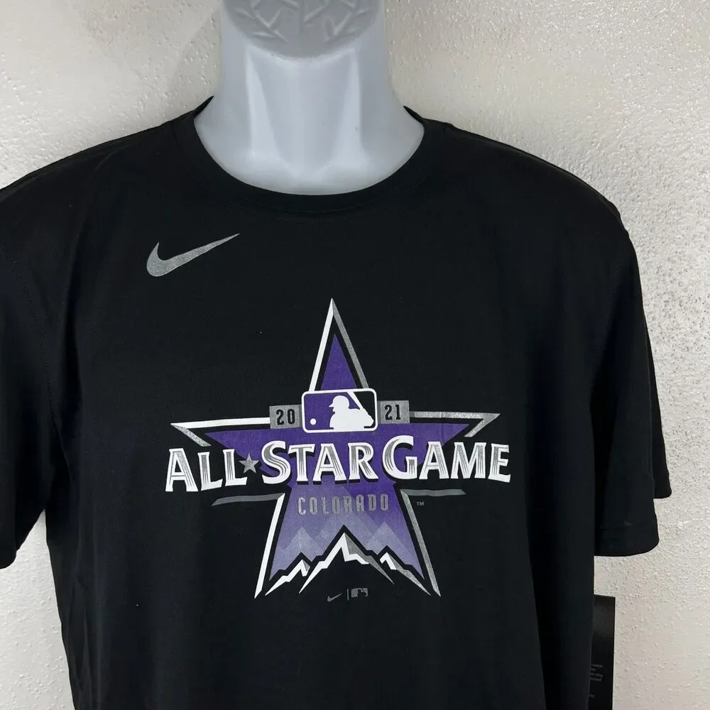 Nike Shirt Men Large Black Colorado Baseball All Star Game Short Sleeve NWT